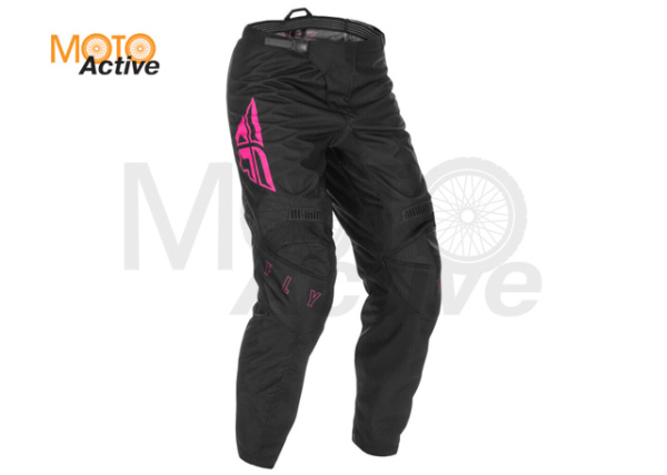 Брюки для мотокросса FLY RACING F-16 2021 черные/розовые